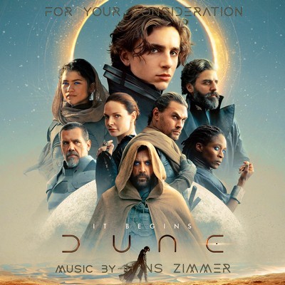 Cover for the the 'Dune - For Your Consideration' CD, with music by Hans Zimmer.