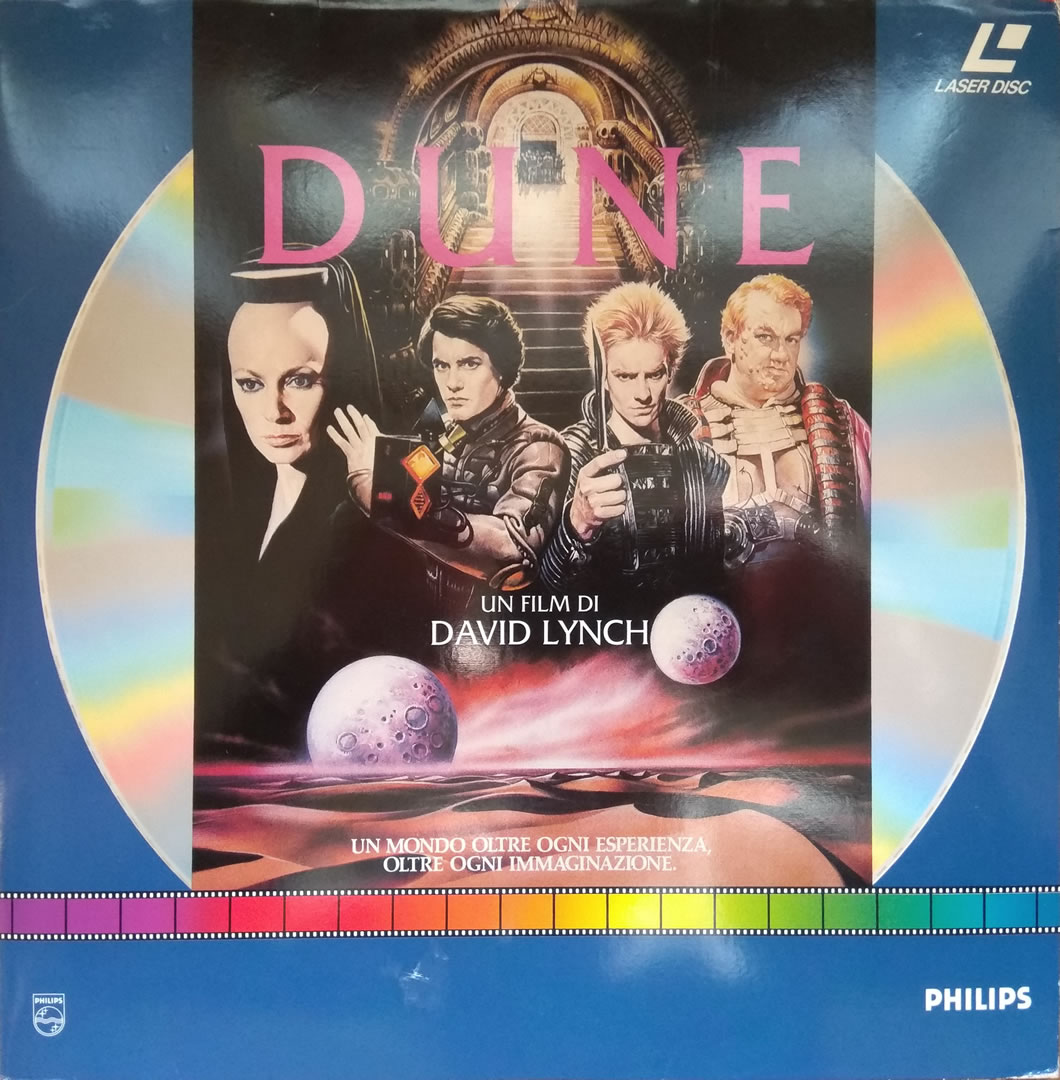 Front cover of David Lynch's 'Dune' movie LaserDisc release, Italian edition.