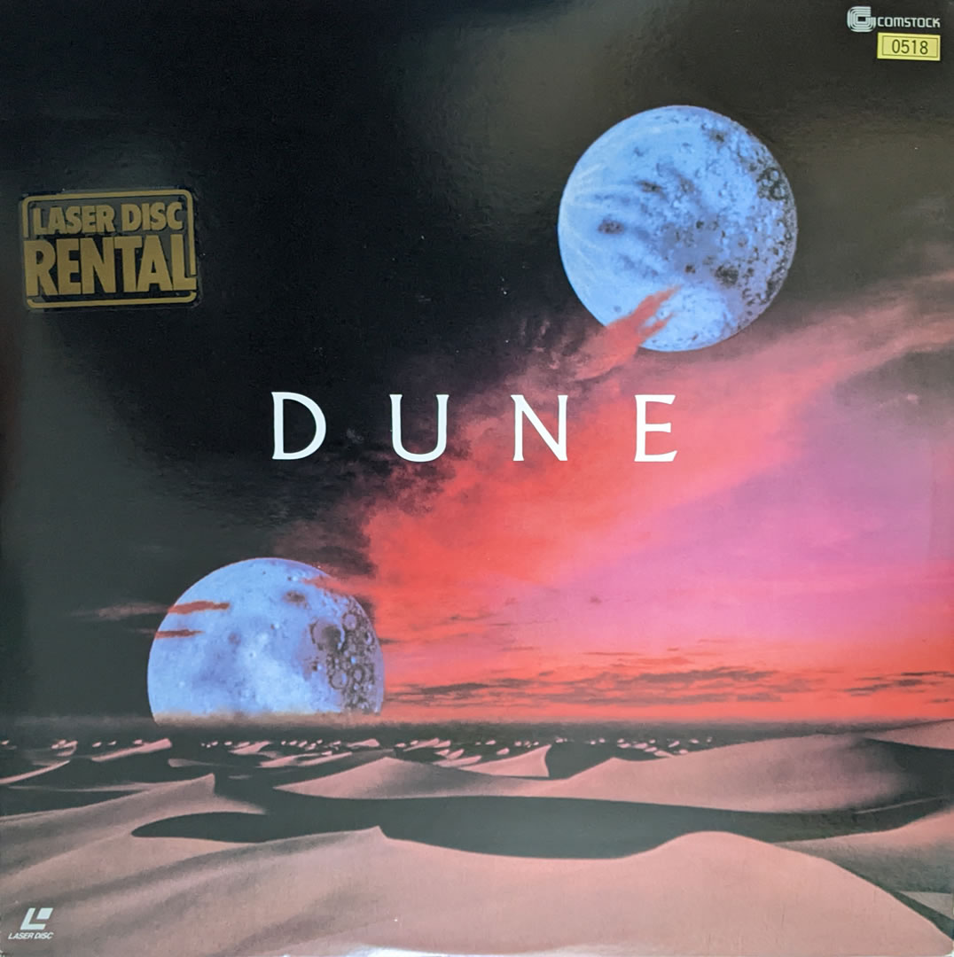 Front cover of David Lynch's 'Dune' movie LaserDisc release, Japanese edition from 1995 (widescreen).
