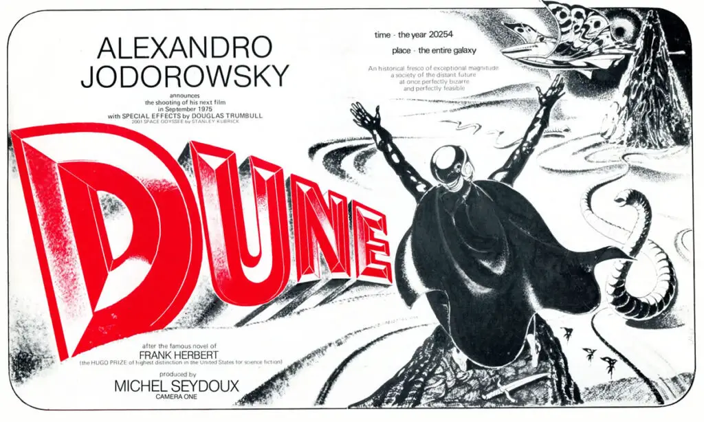 Announcement of Alejandro Jodorowsky's 'Dune' film project.