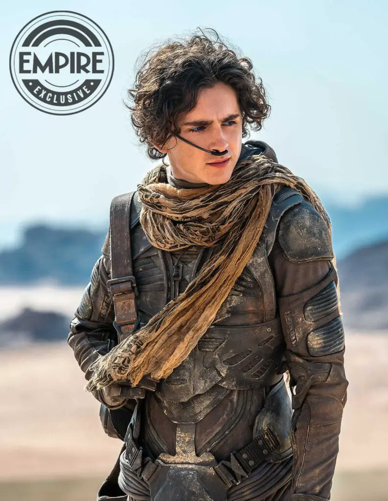 Timothée Chalamet as Paul Atreides, wearing a stillsuit, in the 'Dune: Part Two' movie. Empire exclusive.