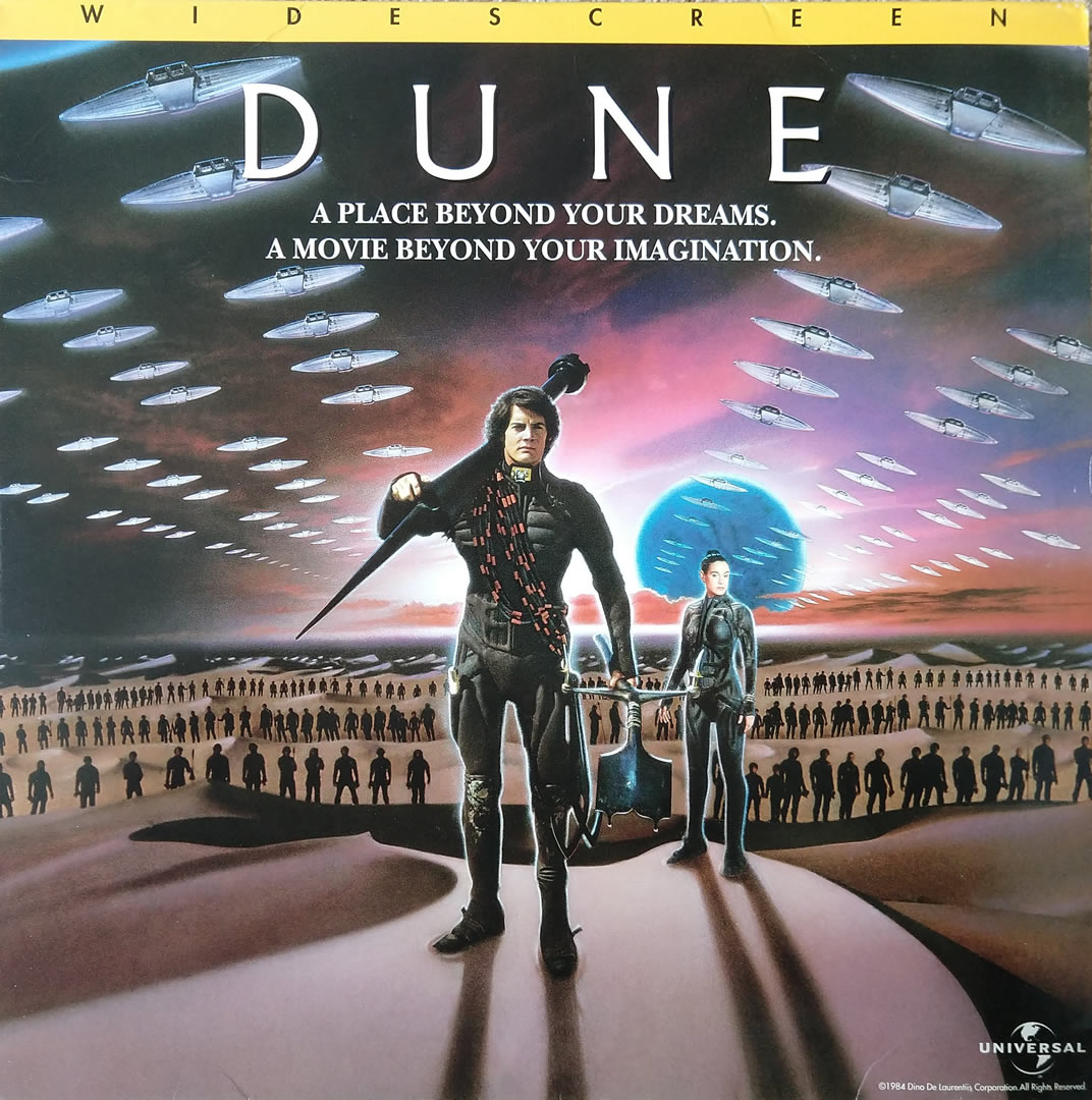 Front cover of David Lynch's 'Dune' movie LaserDisc release, American edition from 1997 (widescreen).