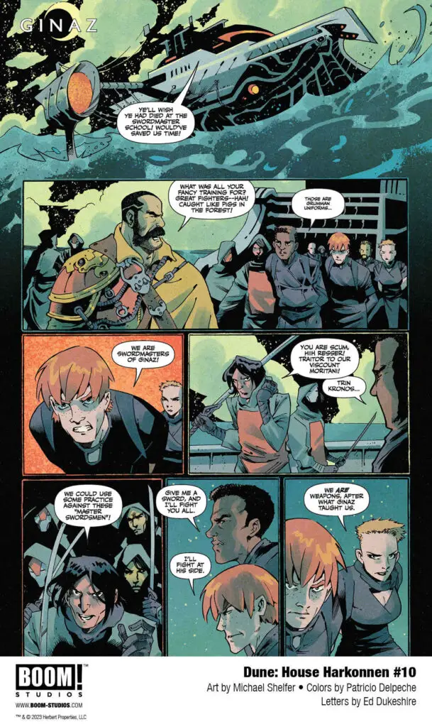 'Dune: House Harkonnen' comic book series: Issue #10, interior page 1.