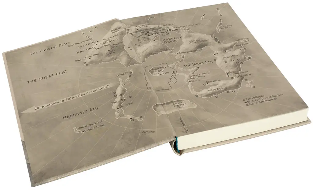 Map of Arrakis in the 'Dune Messiah' collector's edition book from The Folio Society.