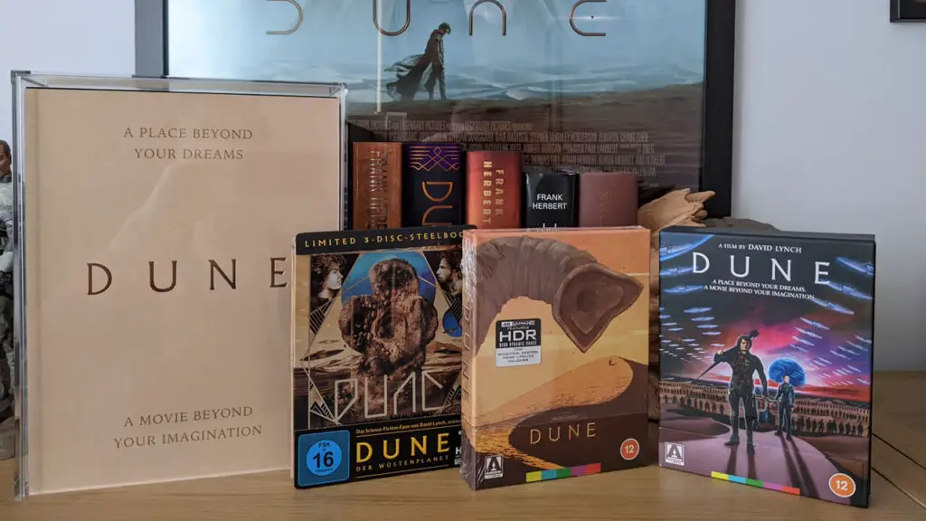 4K Blu-ray releases of David Lynch's Dune film from Arrow Video and Koch FIlms.