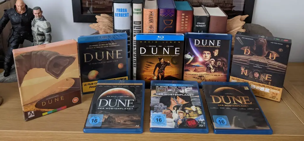 Multiple releases of David Lynch's Dune film on Blu-ray Disc.