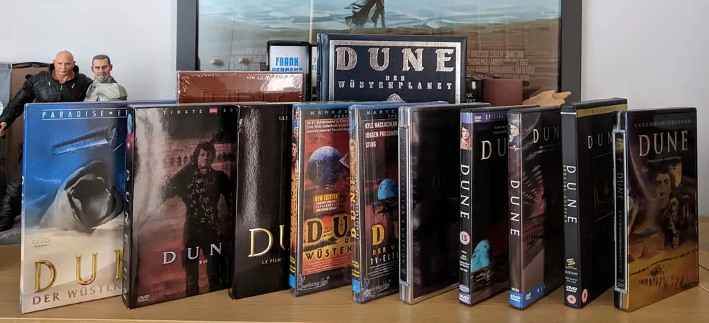 Multiple releases of David Lynch's Dune film on DVD.