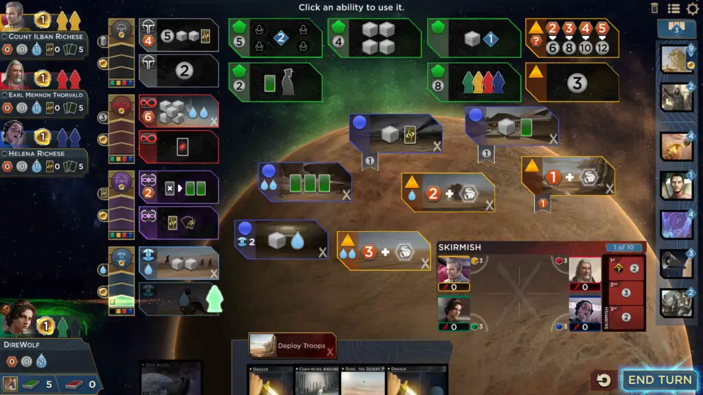 'Dune: Imperium Digital' Early Access screenshot of board view.