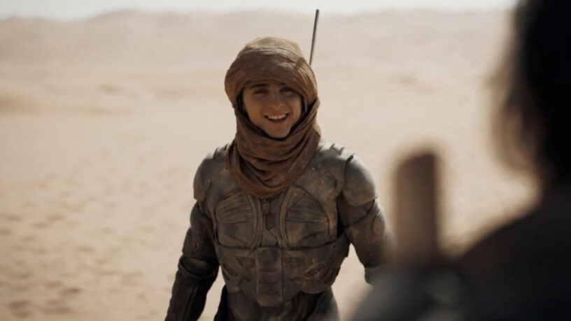 Paul (Timothée Chalamet) smiles in the 'Dune: Part Two' movie.