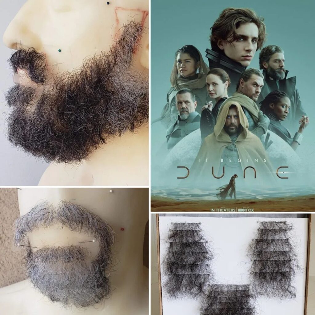 Beard extensions used by Oscar Isaac, playing Dune Leto, during the 'Dune: Part One' movie. 