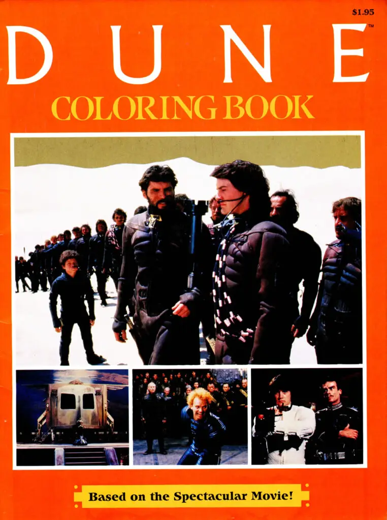 Cover of the Dune Coloring Book, based on David Lynch's 'Dune' movie (1984).