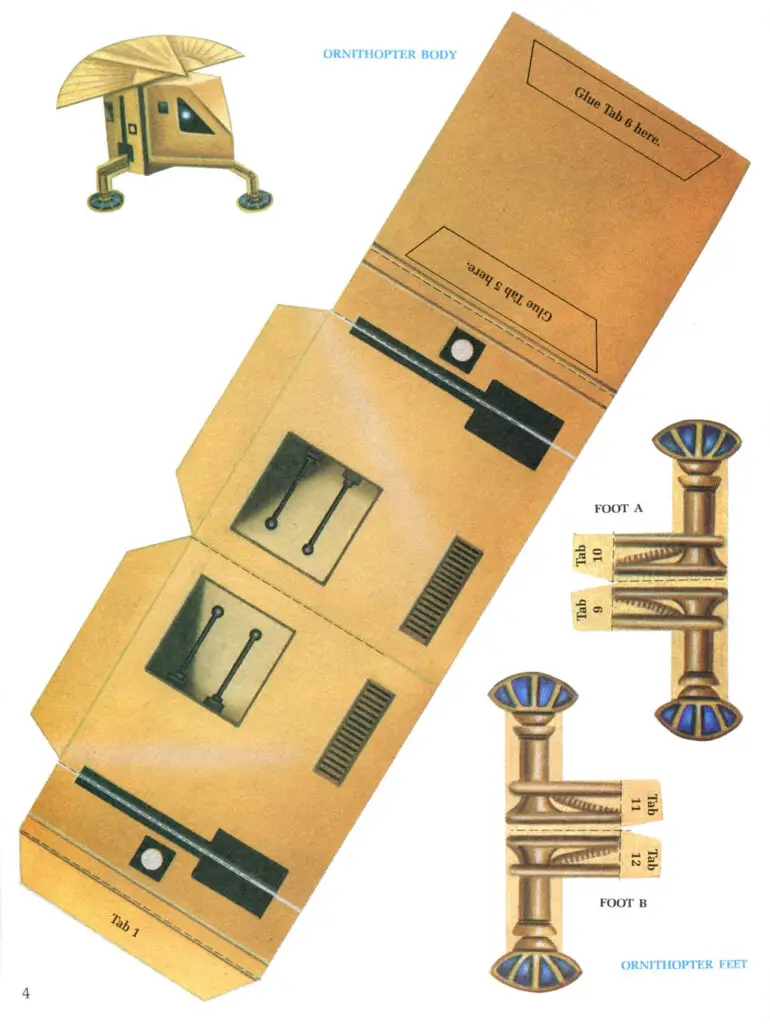 Cut-outs of the Atreides ornithopter from 1984's 'Dune' movie.