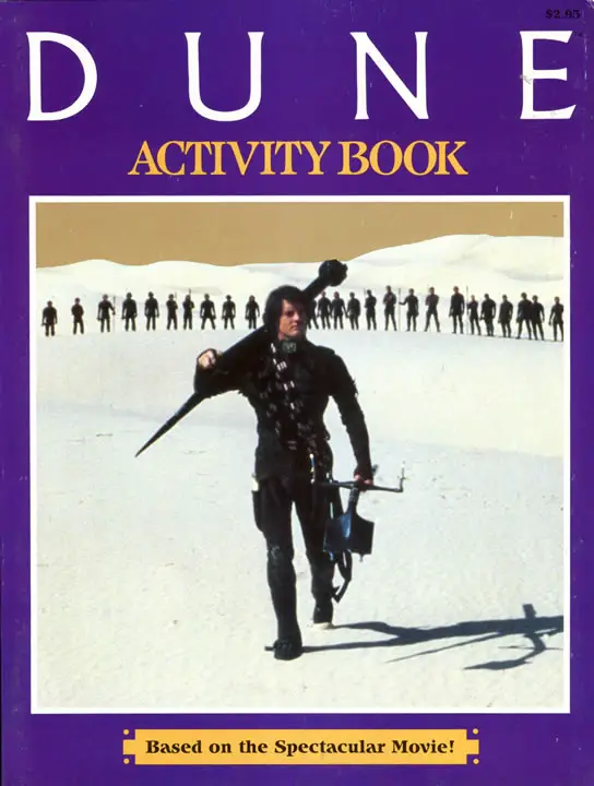 Cover of the Dune Activity Book, based on David Lynch's 'Dune' movie (1984).