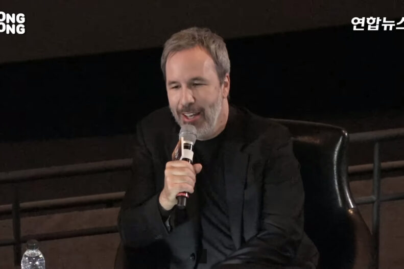 Director Denis Villeneuve speaks at a 'Dune: Part Two' press conference in South Korea.