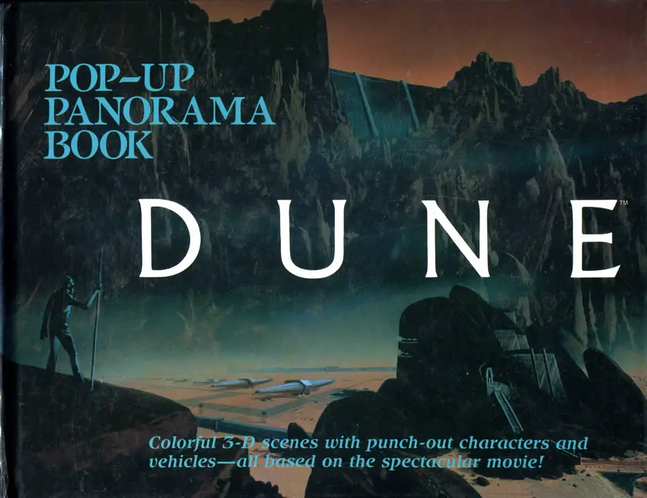 Cover of the Dune Pop-up Panorama Book, based on David Lynch's 'Dune' movie (1984).