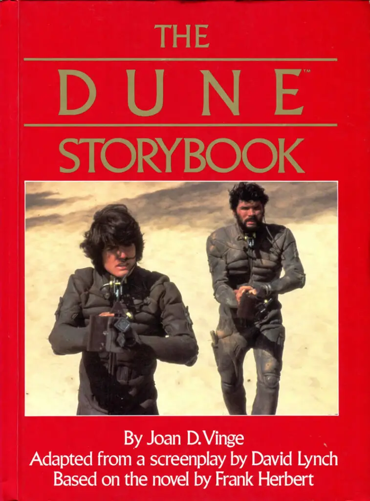 Cover of 'The Dune Storybook' by Joan D. Vinge, adapted from David Lynch's 'Dune' movie (1984).