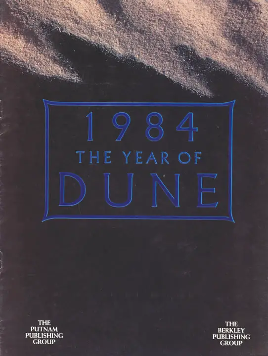 Cover of 1984 - The Year of Dune leaflet, from The Putnam and Berkley Publishing Groups.