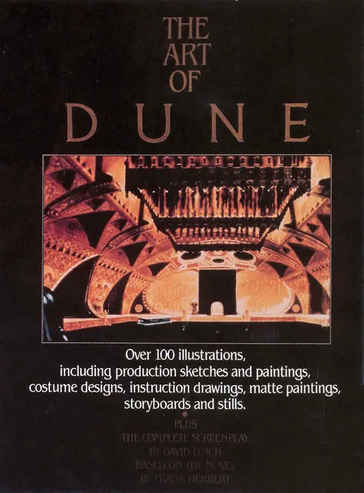 Cover of 'The Art of Dune' (1984), a cancelled trade paperback that would of featured the art of Lynch's 'Dune'.