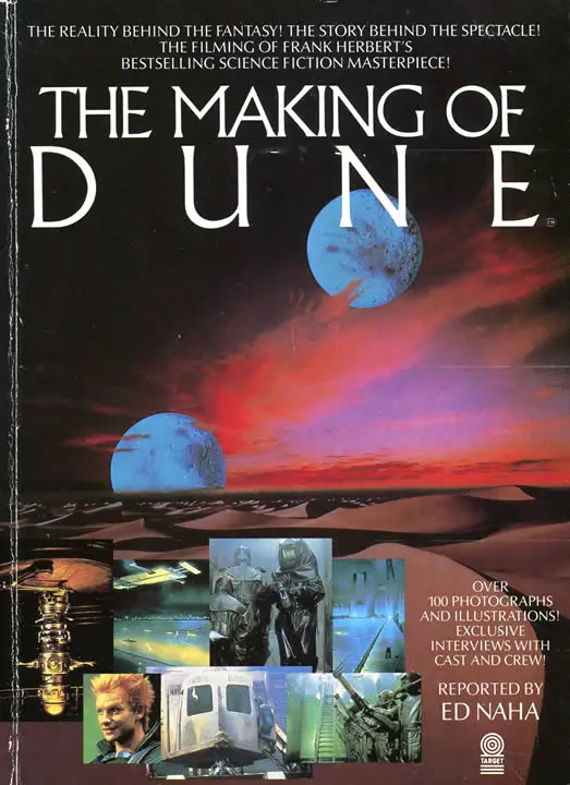 Cover of 'The Making of Dune' by Ed Naha, a behind-the-scenes book for David Lynch's 'Dune' movie (1984).