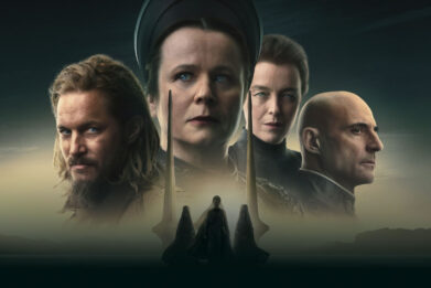 'Dune: Prophecy' TV series (HBO) key image, featuring stars Emily Watson, Olivia Williams, Travis Fimmel, and Mark Strong.