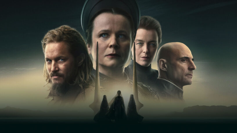 'Dune: Prophecy' TV series (HBO) key image, featuring stars Emily Watson, Olivia Williams, Travis Fimmel, and Mark Strong.