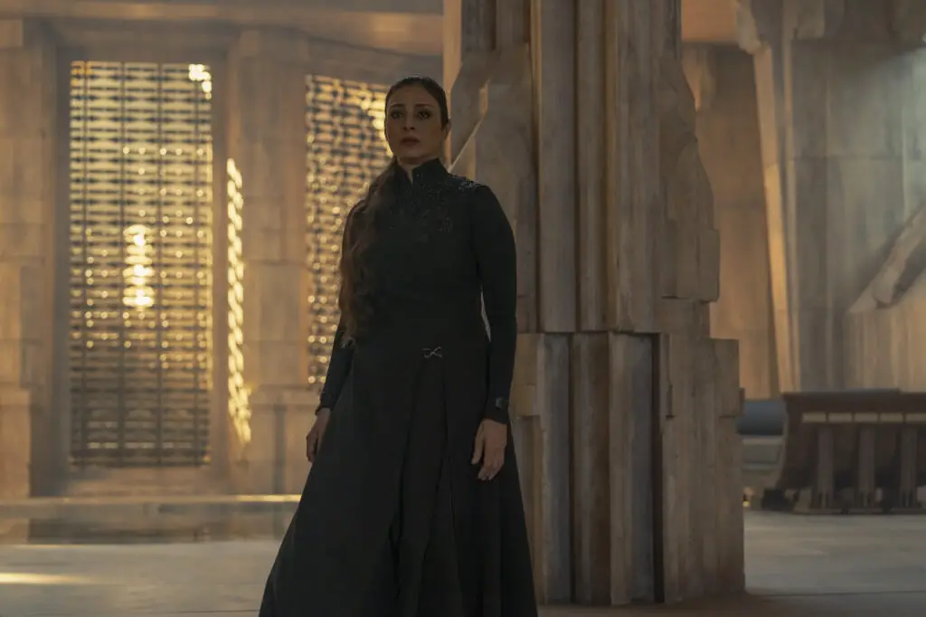 Still from 'Dune: Prophecy', featuring Sister Francesca (Tabu).