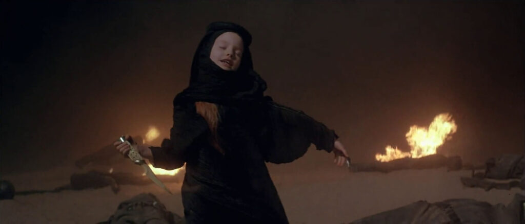 Alicia Witt performing as child Alia in David Lynch's 'Dune' movie (1984).