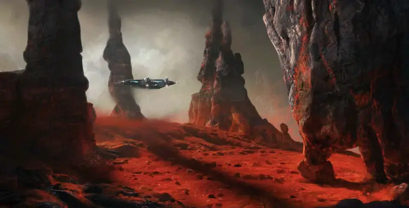 Desert artwork featured in 'The Art and Making of Dune: Awakening' book from Insight Editions.