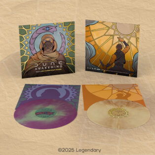 Covers and LPs from the 'Dune: Awakening' Exclusive Edition deluxe Double Vinyl featuring score of Knut Avenstroup Haugen.