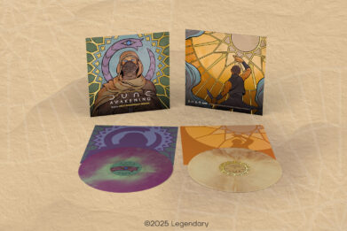 Covers and LPs from the 'Dune: Awakening' Exclusive Edition deluxe Double Vinyl featuring score of Knut Avenstroup Haugen.