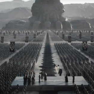 Harkonnen troops on Arrakis, in Denis Villeneuve's 'Dune: Part One' movie.