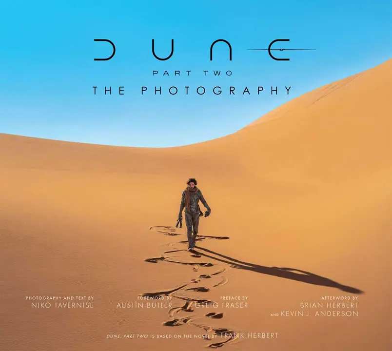 Cover of 'Dune Part Two: The Photography' from Insight Editions, featuring photos by Niko Tavernise.