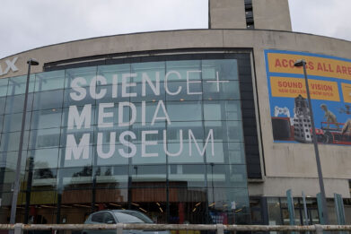 Entrance of Bradford's National Science and Media Museum, host of the annual Widescreen Weekend Film Festival.