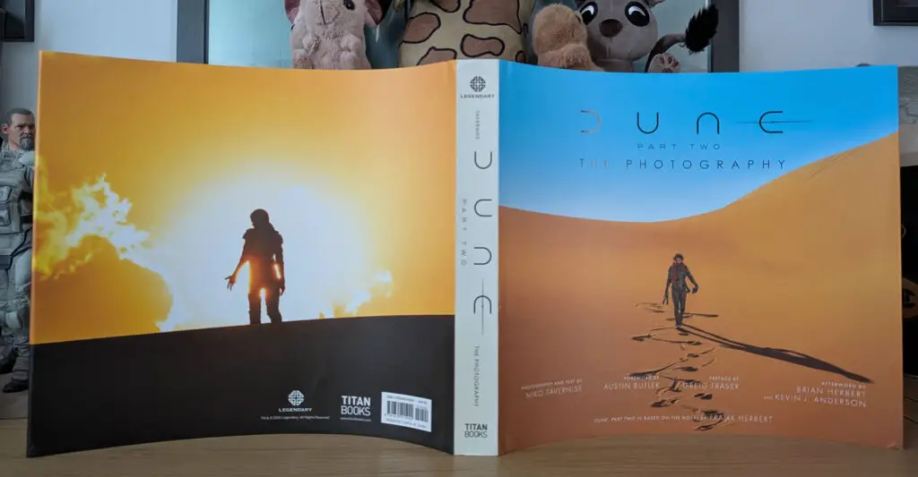 Dust jacket of 'Dune Part Two: The Photography', a behind-the-scenes book from Insight Editions.