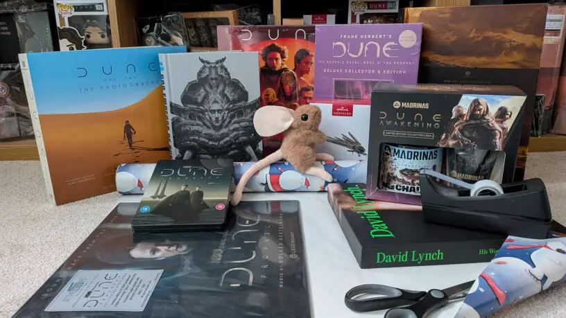 'Dune' Holiday Gift Guide, featuring 2025's best books, comics, games, and toys.