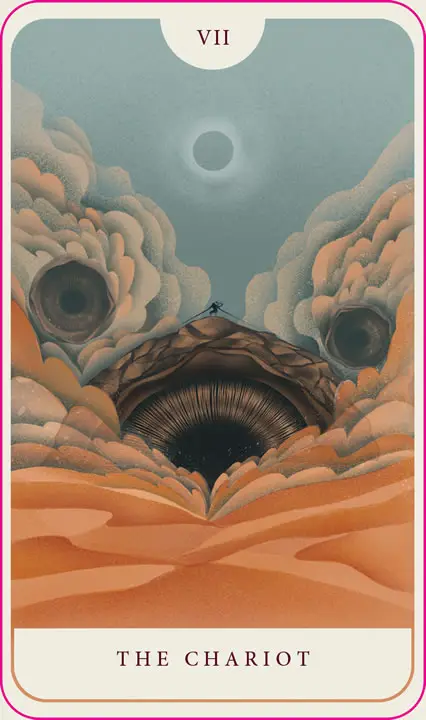VII The Chariot card from the 'Dune: Bene Gesserit Tarot Deck'.