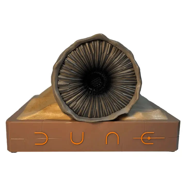 Front view of FAMETEK's 'Dune' Sandworm Bluetooth Speaker.