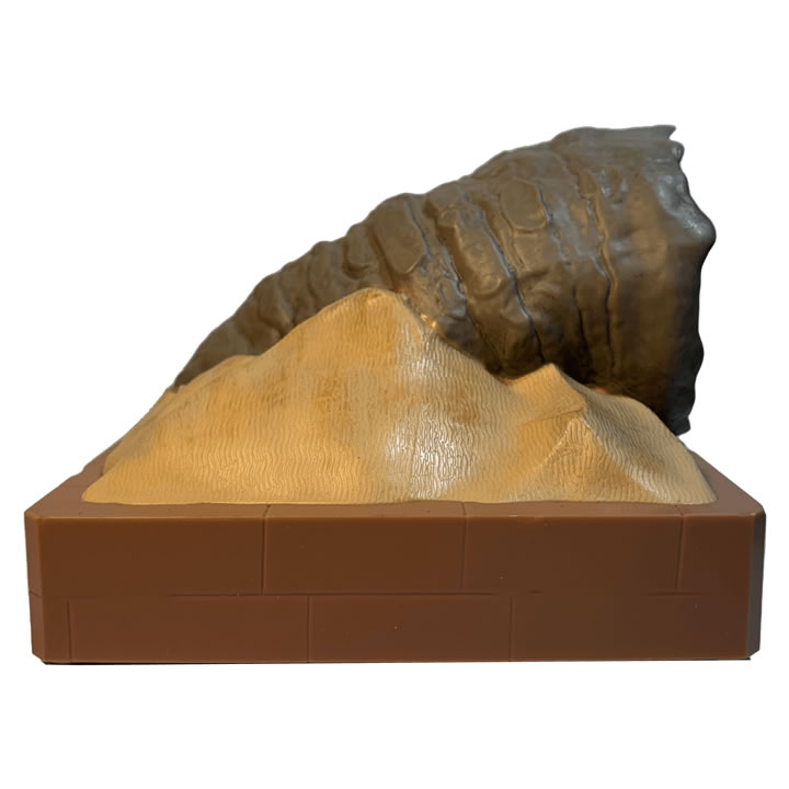 Side view of FAMETEK's 'Dune' Sandworm Bluetooth Speaker.